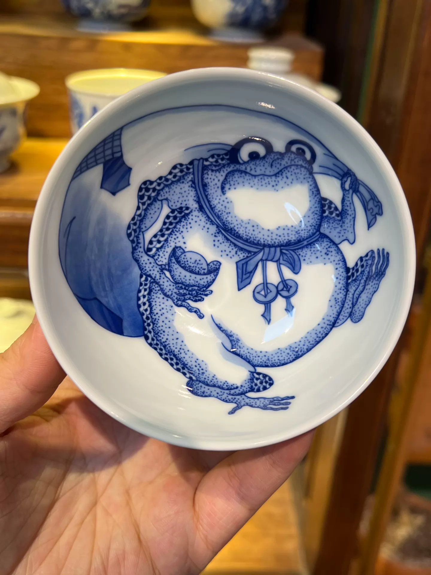 Golden Toad Tea Cup