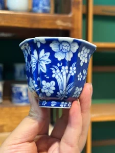 A Thousand Flowers Hexagonal Tea Cup — view 3