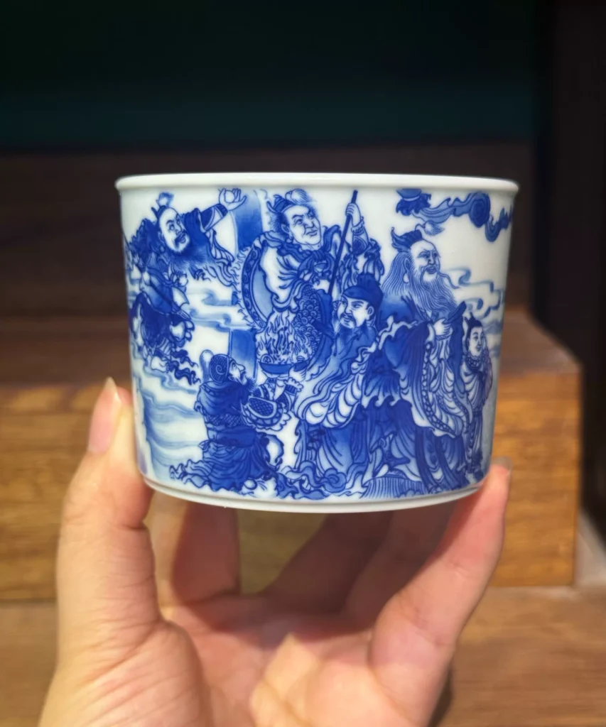 Painted Figures Tea Cup