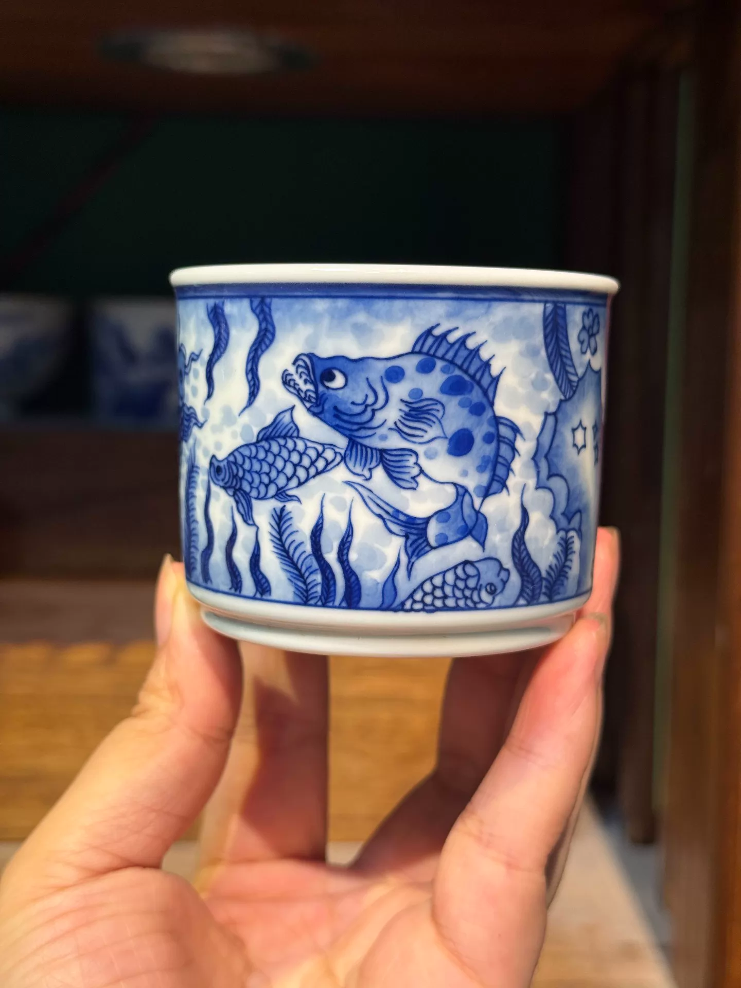 Fish & Water Plants Tea Cup