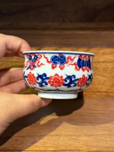Lotus & Eight Treasures Tea Cup — view 3