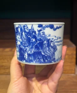 Painted Figures Tea Cup — view 7