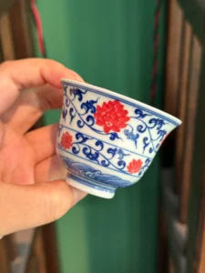 Scrolling Lotus Tea Cup