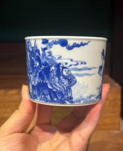 Painted Figures Tea Cup — view 3