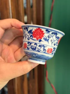 Scrolling Lotus Tea Cup — view 3