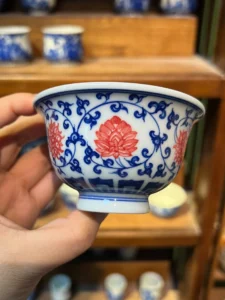Scrolling Lotus Tea Cup