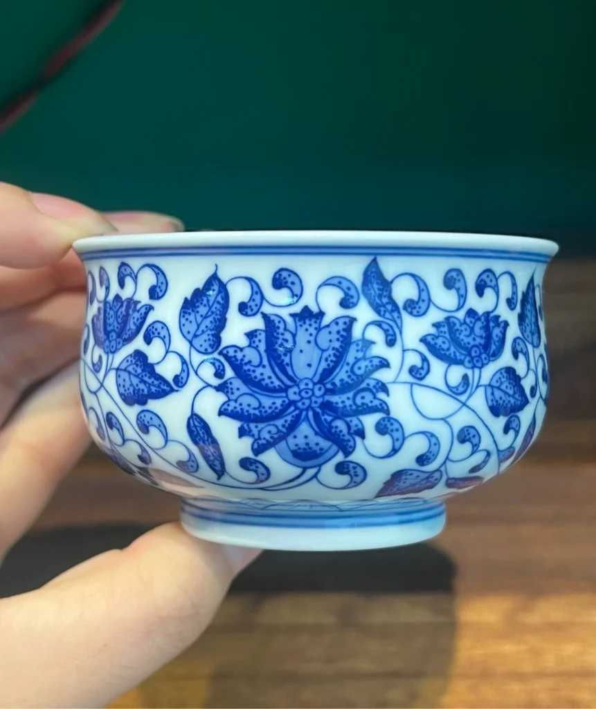 Scrolling Lotus Tea Cup