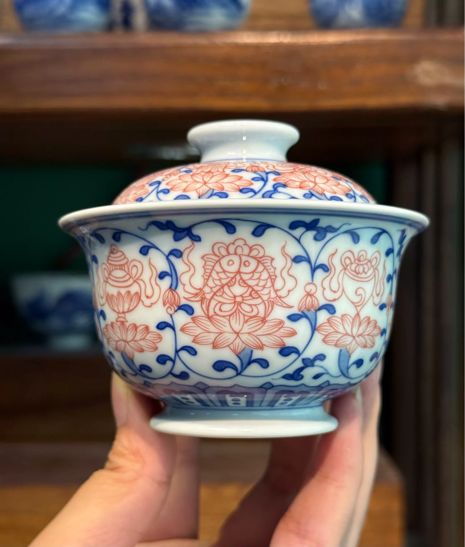 Lotus & Eight Treasures Gaiwan