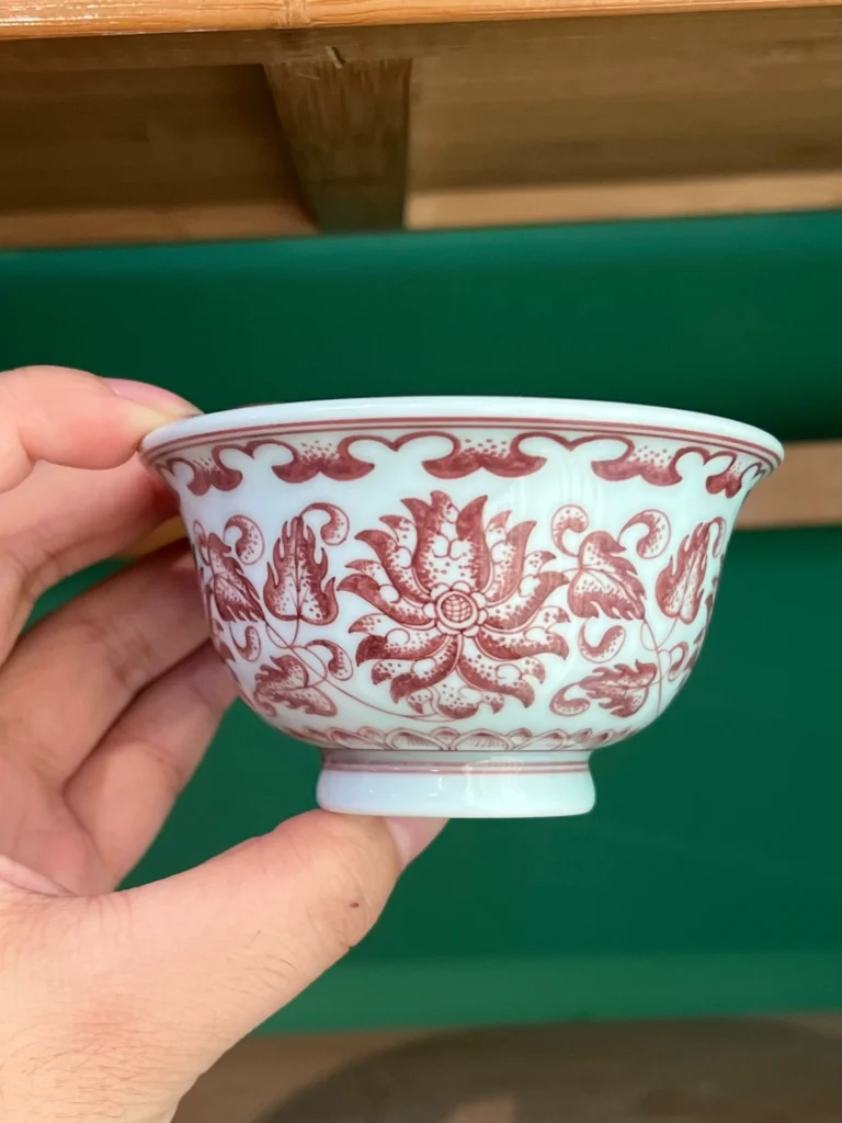 Scrolling Lotus Tea Cup
