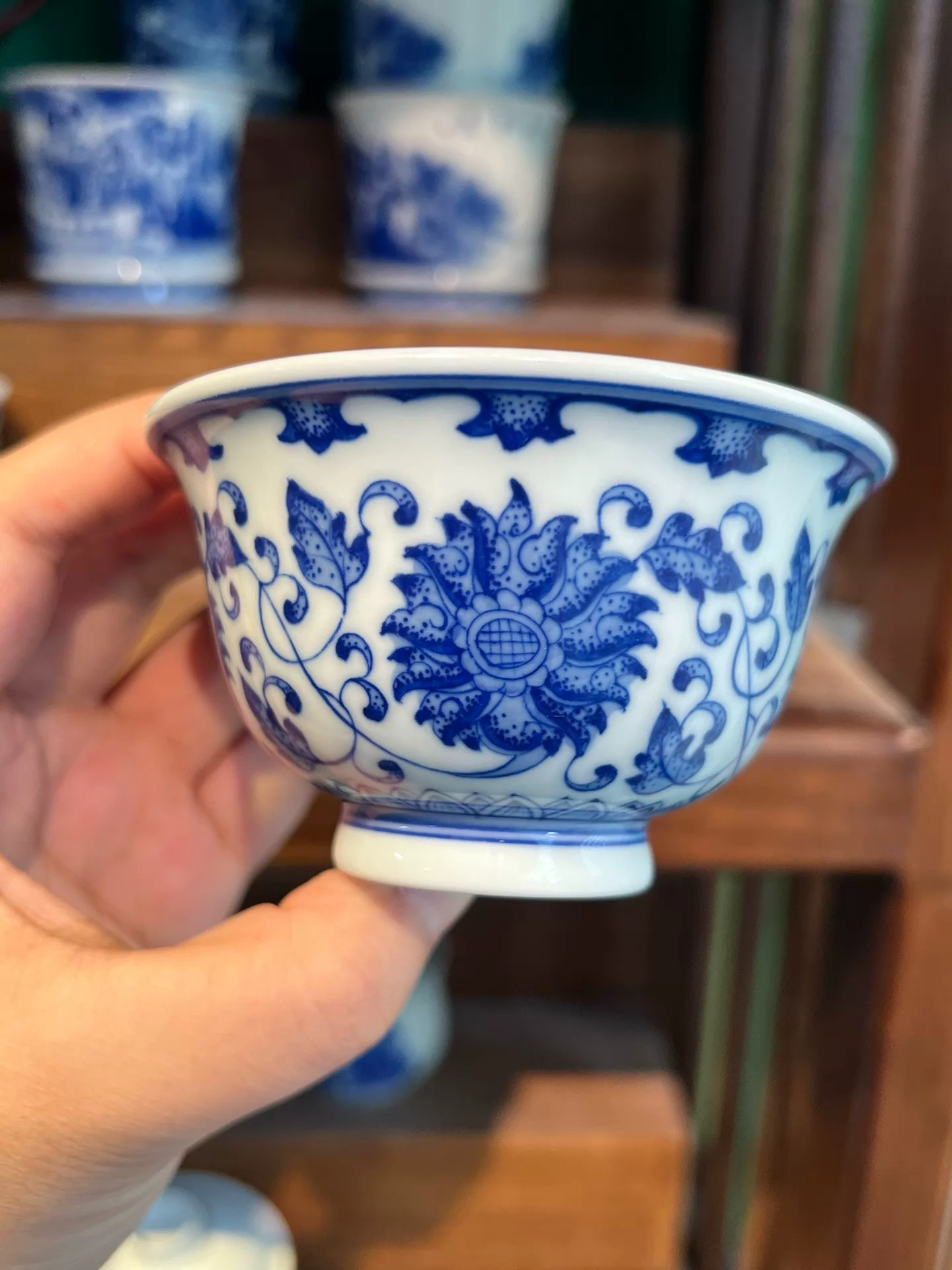 Scrolling Lotus Tea Cup