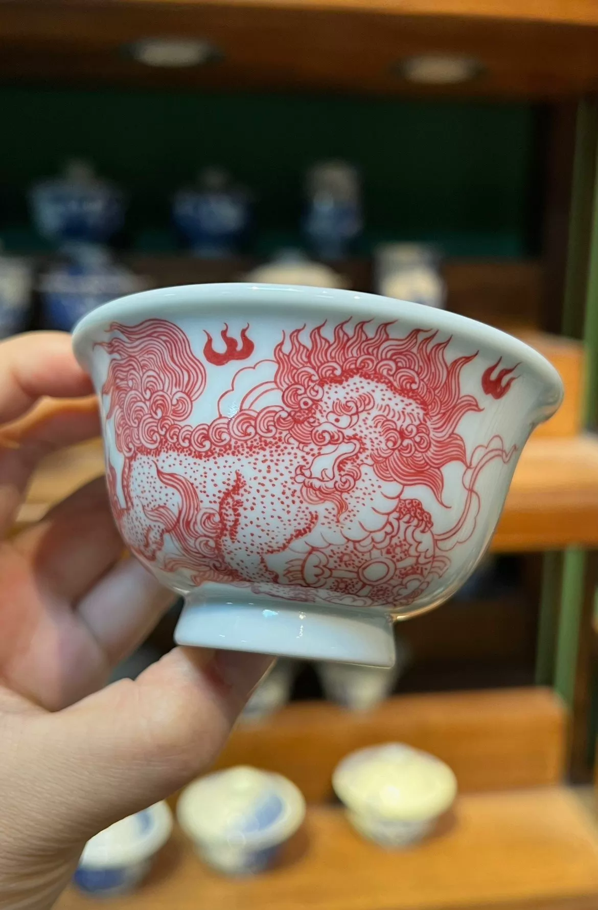 Playful Lions Tea Cup
