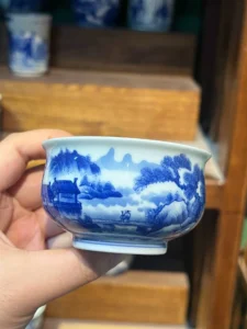 Mountain Landscape Tea Cup — view 3