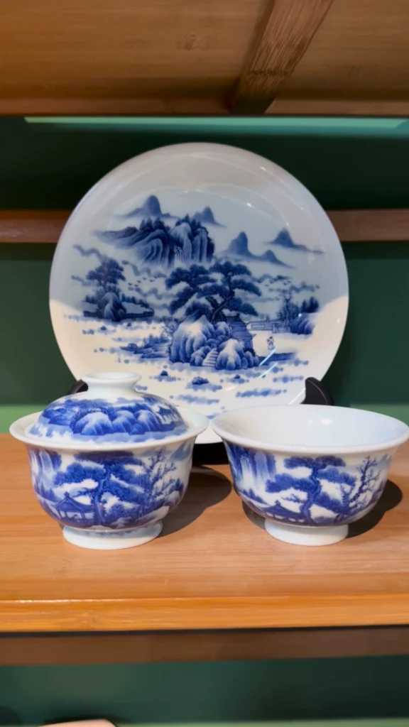 Mountain Landscape Tea Set