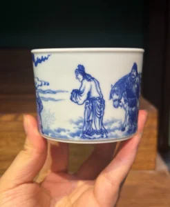 Painted Figures Tea Cup — view 4