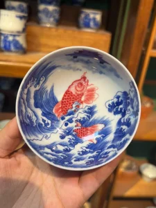 Leaping Carp Tea Cup — view 2