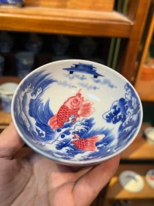 Leaping Carp Tea Cup — view 3