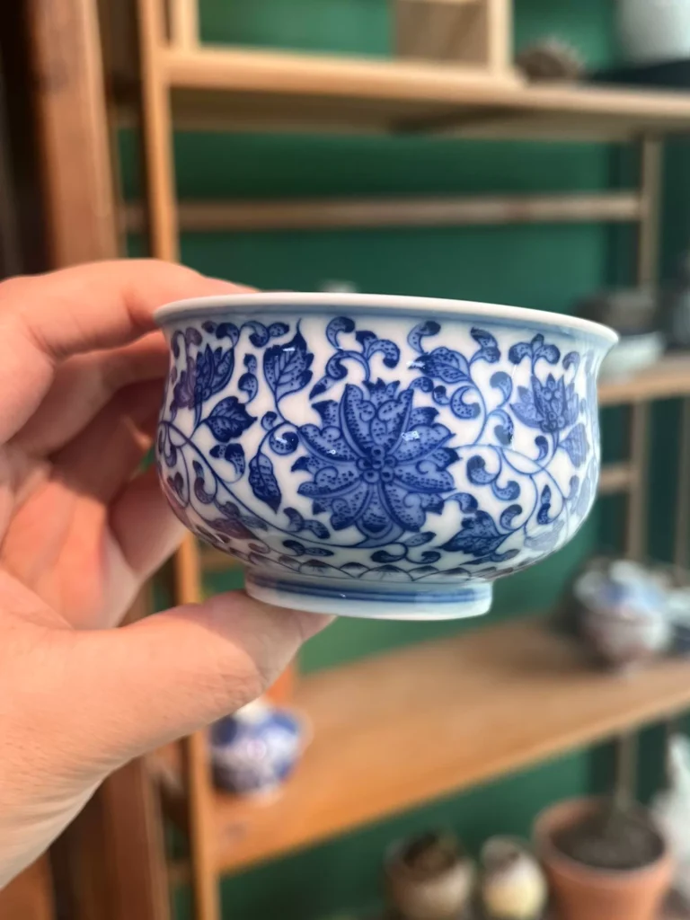 Scrolling Lotus Tea Cup
