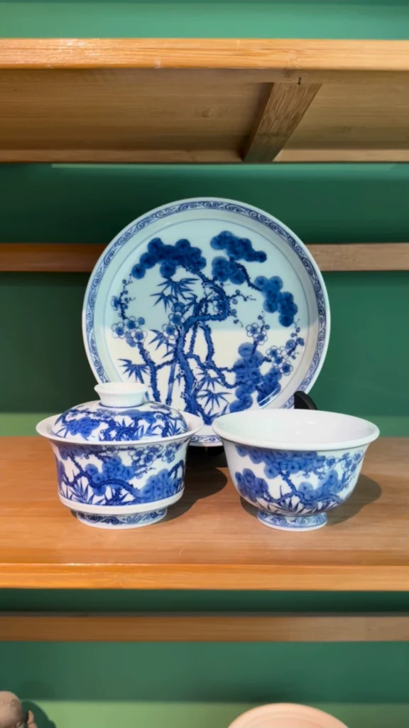 Pine, Bamboo & Plum Tea Set