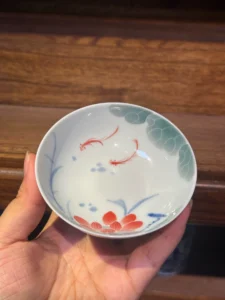 Red Fish & Lotus Tea Cup — view 7