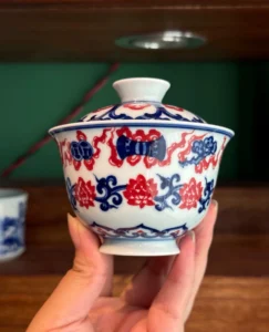 Lotus & Eight Treasures Gaiwan — view 5