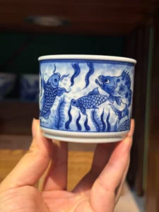 Fish & Water Plants Tea Cup — view 2